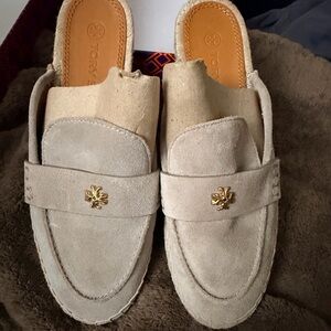 Tory Burch Women's Suede Loafers - Cream